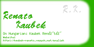 renato kaubek business card